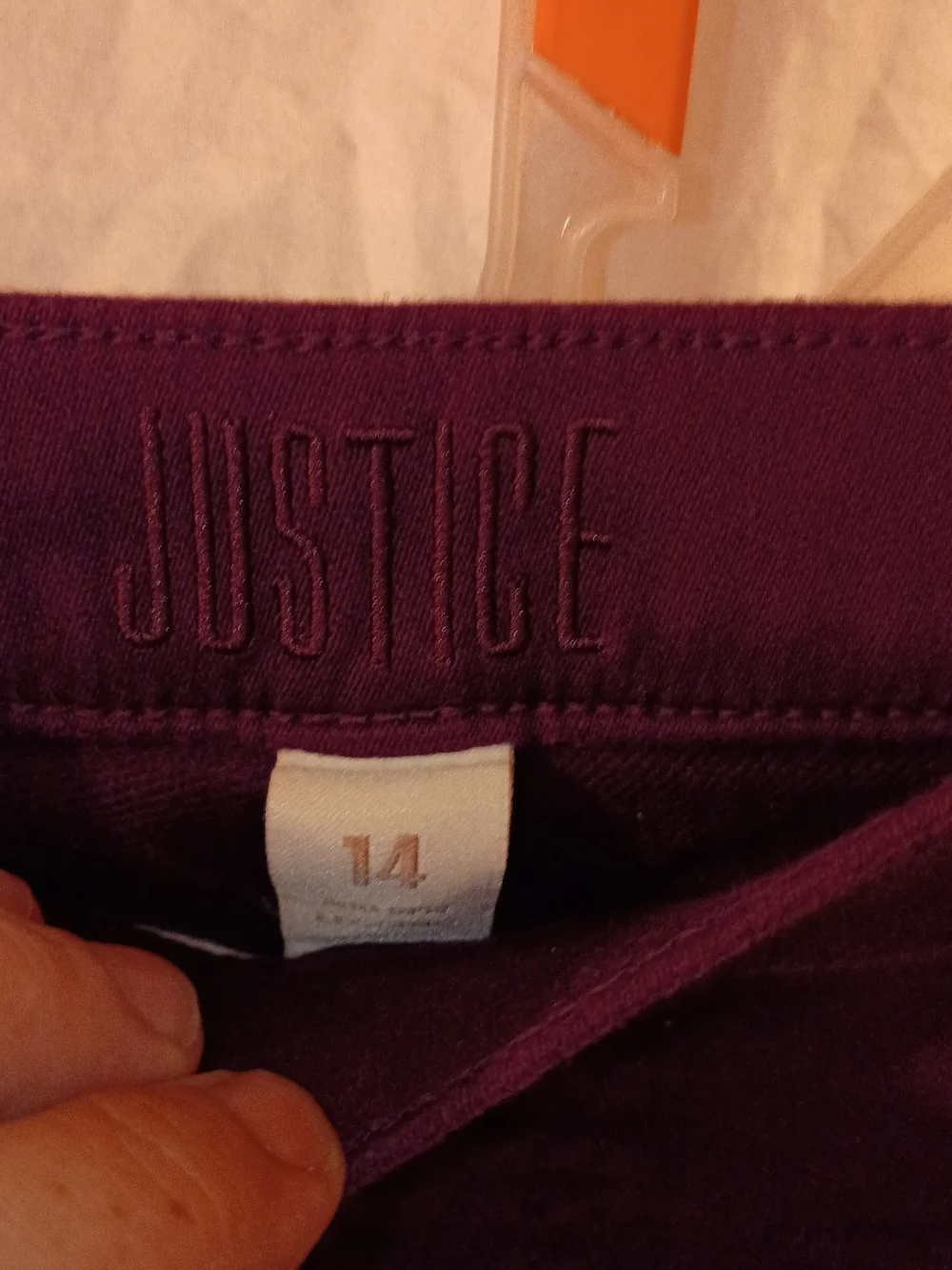 Justice Girls Size 14 Burgundy Leggings/Jeggings
